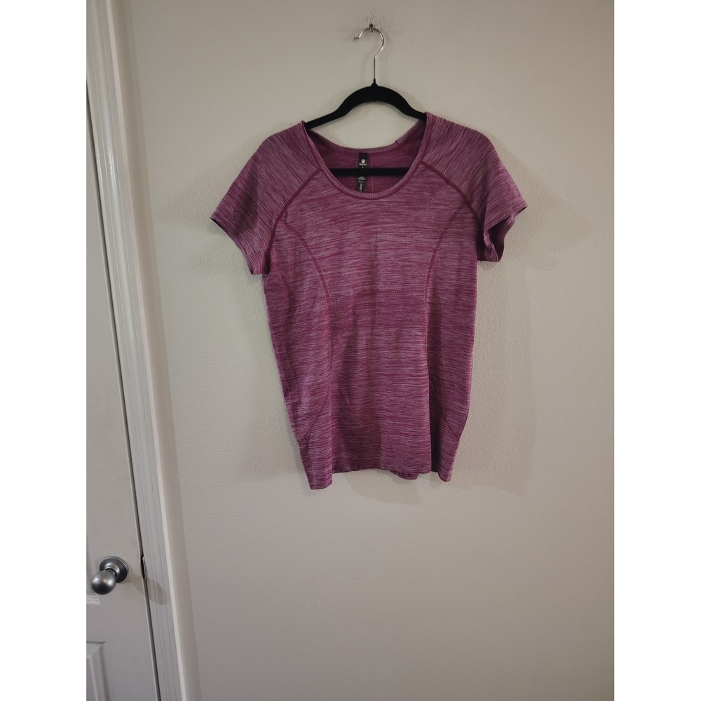 90 Degree by Reflex XL Magenta Space Dye Activewear Short Sleeve Top